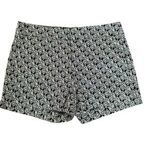 Banana Republic Shorts Women's Black and White Bicycle Print Hampton Fit size 4